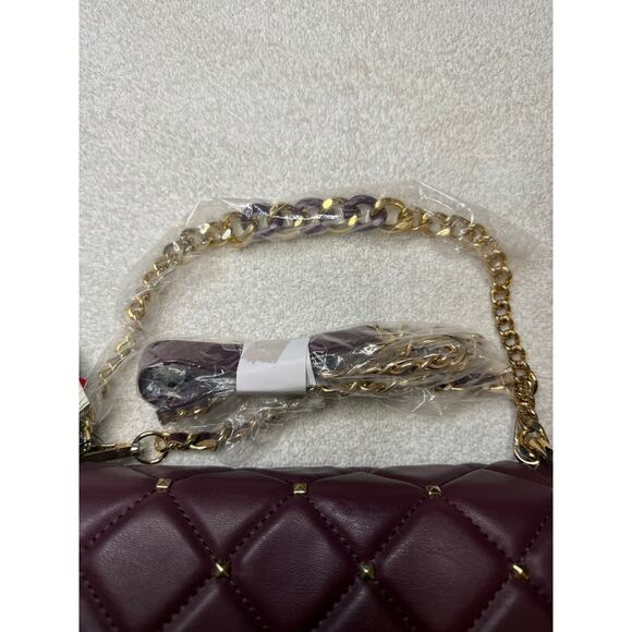 Badgley Mischka Plum Quilted Crossbody | Gold Chain | NWT | $129 MSRP - Picture 8 of 8